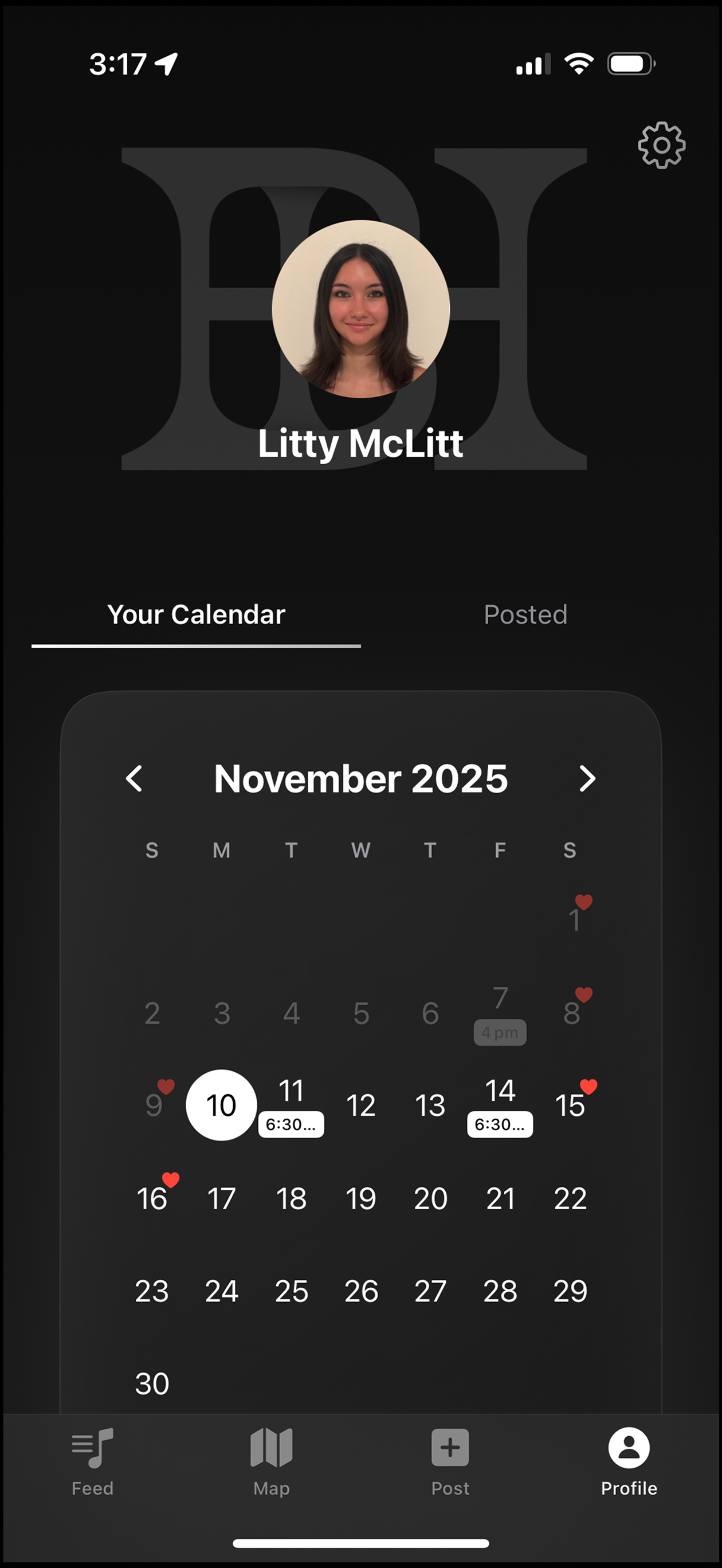 BandHouse – Profile calendar